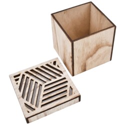Box -Urban Jungle- Holz 12x13cm natur