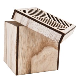 Box -Urban Jungle- Holz 12x13cm natur