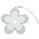 Blume -Cosy- Holz 13cm mint-weiss