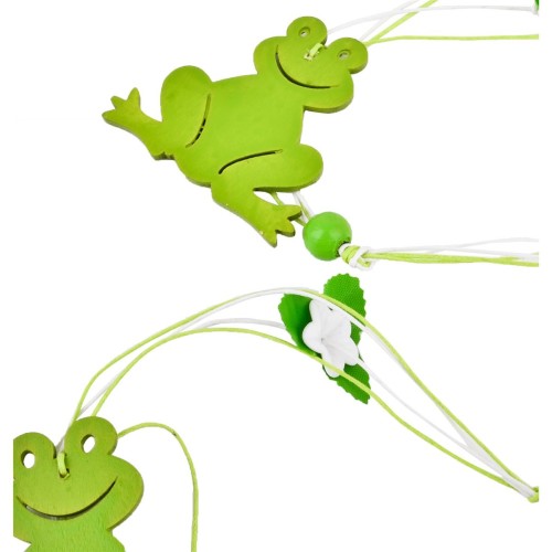 Girlande -Funny Frogs- Deko Holz 110cm grün