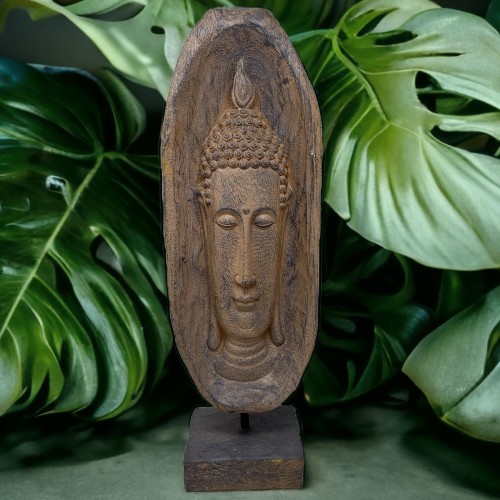 Buddha Deko-Objekt Ständer Resin 52x17cm braun