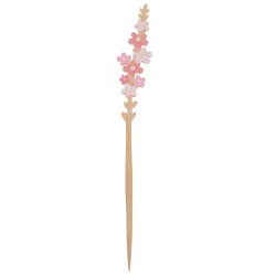 Blütenrispe -Country- Holz 47x7cm rosa