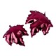 Blätter 2er-Set Kunstleder 20cm aubergine