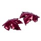 Blätter 2er-Set Kunstleder 20cm aubergine