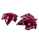 Blätter 2er-Set Kunstleder 20cm aubergine