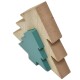 Tanne 2er Deko Holz 13x13cm natur-grün