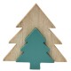 Tanne 2er Deko Holz 13x13cm natur-grün