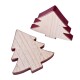 Tanne Deko Holz 16x15cm natur-aubergine