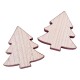 Tanne Deko Holz 16x15cm natur-aubergine