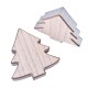 Tanne Deko Holz 12x11cm natur-silber