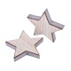 Stern Deko Holz 12x12cm natur-silber
