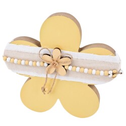 Blume -Cosy- Deko- Holz 20cm gelb