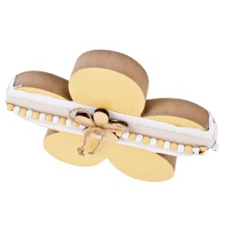 Blume -Cosy- Deko- Holz 20cm gelb