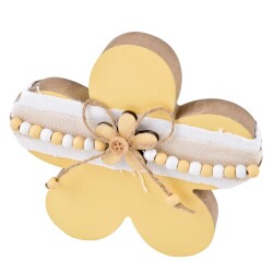 Blume -Cosy- Deko- Holz 15cm gelb