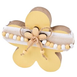 Blume -Cosy- Deko- Holz 12cm gelb