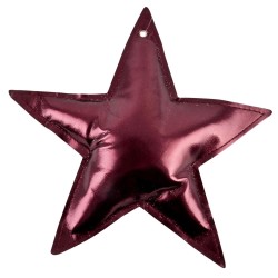 Stern -Metallic- Deko-Hänger 18cm burgundy