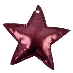 Stern -Metallic- Deko-Hänger 10cm burgundy