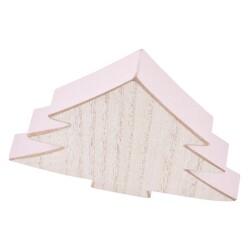 Tanne Deko Holz 16x15cm natur-rosa