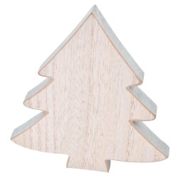 Tanne Deko Holz 16x15cm natur-mint