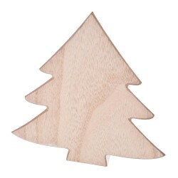 Tanne Deko Holz 16x15cm natur-weiss