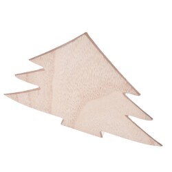 Tanne Deko Holz 16x15cm natur-weiss