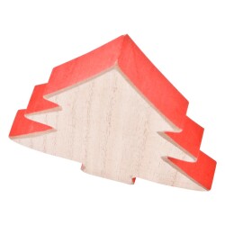 Tanne Deko Holz 12x11cm natur-rot