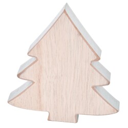 Tanne Deko Holz 12x11cm natur-mint