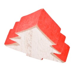 Tanne Deko Holz 7x6cm natur-rot