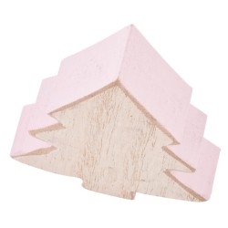Tanne 8er-Set Deko Holz 7x6cm natur-rosa