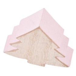 Tanne Deko Holz 7x6cm natur-rosa