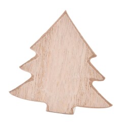 Tanne Deko Holz 7x6cm natur-weiss