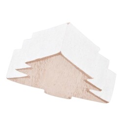 Tanne Deko Holz 7x6cm natur-weiss