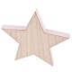 Stern Deko Holz 16x16cm natur-rosa