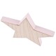 Stern Deko Holz 16x16cm natur-rosa