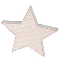 Stern Deko Holz 16x16cm natur-mint