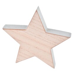 Stern Deko Holz 12x12cm natur-mint