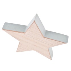 Stern Deko Holz 12x12cm natur-mint