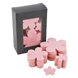 Streudeko -Blüte- 24er-Set Filz 8cm rosa