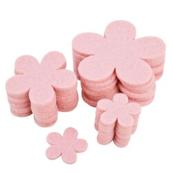 Streudeko -Blüte- 24er-Set Filz 8cm rosa