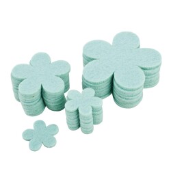 Streudeko -Blüte- 24er-Set Filz 8cm mint