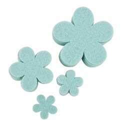 Streudeko -Blüte- 24er-Set Filz 8cm mint