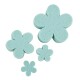 Streudeko -Blüte- 24er-Set Filz 8cm mint