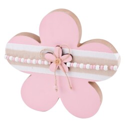 Blume -Cosy- Deko- Holz 20cm rosa