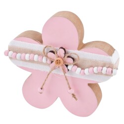 Blume -Cosy- Deko- Holz 12cm rosa