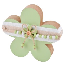 Blume -Cosy- Deko- Holz 12cm grün