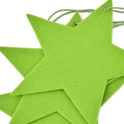 Sterne Deko-Hänger 4er-Set Filz 20cm grün