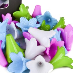 Streu-Deko -Blüte- 24er-Set 25mm bunt