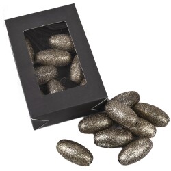 Streu-Deko -Perlen Uno- 8er-Set 40x20mm grau