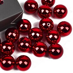 Streu-Deko -Perlen- 18er-Set 20mm rot