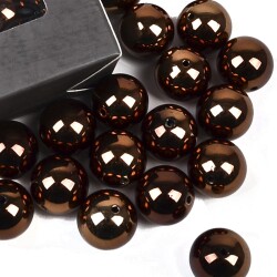 Streu-Deko -Perlen- 18er-Set 20mm braun